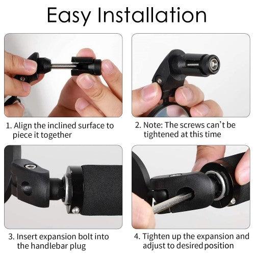 SGODDE 2 PCS Bicycle Rear View Mirrors, Adjustable Handlebar Mounted Plastic Convex Mirror - Toytexx SGODDE 2 PCS Bicycle Rear View Mirrors, Adjustable Handlebar Mounted Plastic Convex Mirror - Toytexx